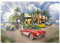 MyPuzzle Retro-Strandszene – Klassische Oldtimer und Surfer am Beach Diner - Premium 1000 Teile Puzzle - MyPuzzle Sonderkollektion von Puzzle Galaxy