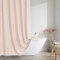 meioro Gestreifter Duschvorhang Boho Bauernhaus Duschvorhänge, Leinen gewebter Stoff Textil Duschvorhang Set mit 12-Haken, Wasserdicht Rustikale Böhmische Duschvorhange für Badezimmer(Creme,183x183cm)