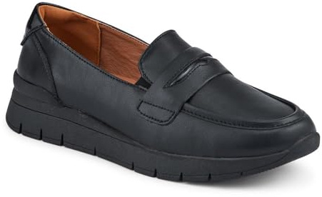 Pavers Womens Heeled Leather Penny Loafers | All Year Round | Loafer/Moccasin Shoe | Pull On