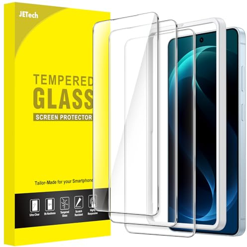 JETech Verre Trempé pour Samsung Galaxy S26, Lot de 3 | 9H Protection D'écran, Transparent HD, Protection Anti-Rayures, Outil d'Installation Facile, Compatible Empreinte Digitale ID