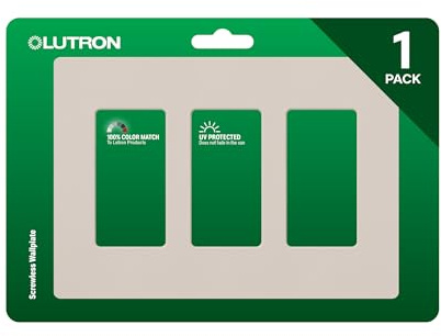 Lutron Claro 3 Gang Decorator/Rocker Wallplate, Satin, Taupe (1-Pack) | SC-3-TP