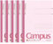 KOKUYO Campus-Notizbuch, A 7 mm liniert, Semi-B5, 100 Blatt, 30 Linien, Rosa, 5 Stück, Japan Import (NO-10AN)