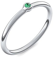Platin Ring Smaragd 950 + inkl. Luxusetui + Smaragd Ring Platin Smaragdring Platin (Platin 950) - Slick one Amoonic Schmuck Größe 56 (17.8) KA11 PL950SMFA56