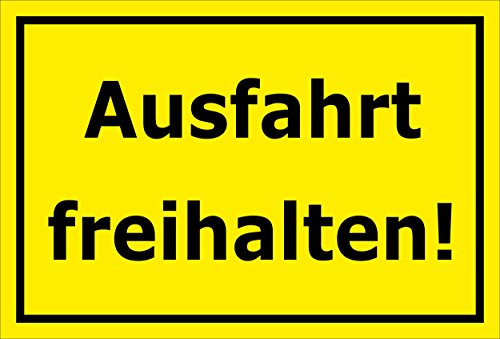 Melis-Folienwerkstatt Schild Ausfahrt freihalten – 45x30 cm – 3mm Aluverbund – mehrere Größen/Materialien