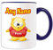 Winnie Pooh - Tazza con scritta in inglese Winnie Pooh (lingua italiana non garantita), Ceramica, Blu