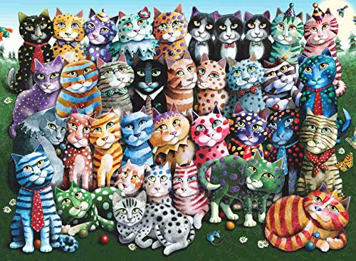 Anatolian Puzzle mit 1000 Teilen – Katzen-Familientreffen, Puzzle, Mehrfarbig