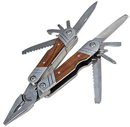 Faithfull FAIWPKTOOL 12-in-1 Multi-Tool Stainless Steel Hardwood Handle