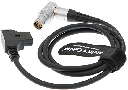 Alvin's Cables 8 Pin Female 2B Right Angle to D Tap Power Cable for Arri Alexa Mini Camera 1M