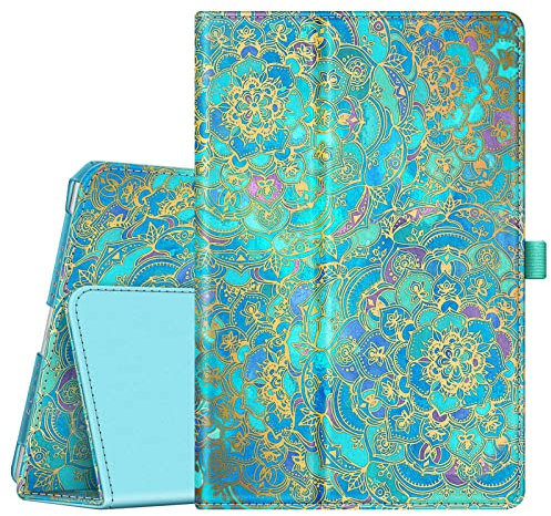 FINTIE Coque pour iPad 6e/5e Génération 9.7 Pouce (2018/2017) et iPad Air 2/Air 1 9.7” - Étui de Protection Housse Folio avec Fonction Sommeil/Réveil Auto, Jade