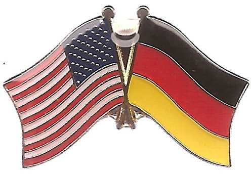 AES Anstecknadel mit USA-Flagge und amerikanischer Flagge