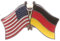 AES Anstecknadel mit USA-Flagge und amerikanischer Flagge