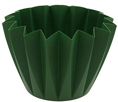 10 x Pflanztöpfe Adonis _ Blumentopf Übertopf aus Kunststoff in tollen Farben – Balkon, Garten, Fensterbank, Innen- & Außenbereich – wetterfest, leicht, moderne Farben & Form (Ø 11 cm - Dunkelgrün)