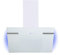 Respekta Hotte aspirante hauteur de plafond/Hotte inclinée 60 cm/Boîtier métallique avec écran en verre blanc/Fonction évacuation et recyclage de l'air / CH69060WA+ / A+ / 43 – 63 dB