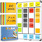 Awemoz - 60 Multicolor Magnetic Strips - 75 x 75 mm - Reusable, Writable, Durable - Scrum & Kanban - For Whiteboard, Magnetic Board, Wall & Fridge