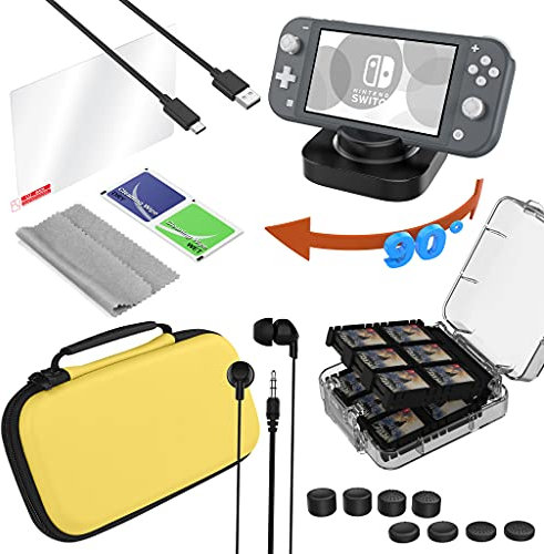 Zzapit Switch Lite (Nintendo Switch Lite), Pack Deluxe, jaune