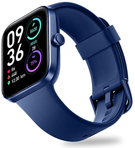 Octandra Go VeryFit Smart Watch HR Heart Rate Blood Oxygen Saturation Sleep Monitor 1.69 Inch Step Counter Pedometer Exercise Activity Fitness Tracker Watches for Men Women (ID207) (Blue)