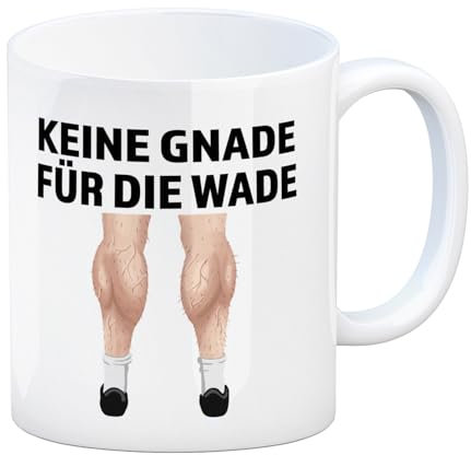speecheese Keine Gnade für die Wade Kaffeebecher für Fahrradfahrer lustige Kaffeetasse für Radfahrer und Biker die ans Limit gehen um gut trainierte Waden zu bekommen