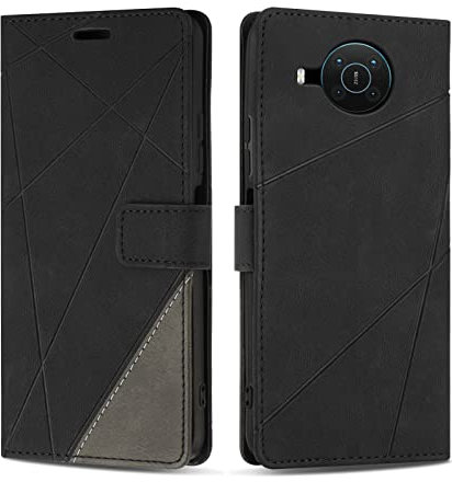 SONWO Etui Coque pour Nokia X10 / Nokia X20, Protection Housse en Cuir PU Portefeuille Livre pour Nokia X10 / Nokia X20, Emplacements Cartes, Noir