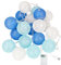 KWODE Lichterkette Innen, Blau Cotton Ball Lichterkette, 3.5M LED Kugeln Light für Mädchen, Kinder, Baby, Teenager, Hausbett, Zimmer Deko, USB Oder Batterie Betrieben, Ø 6CM Blue Lichterkette