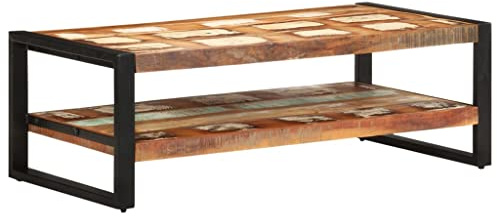 vidaXL Couchtisch 120x60x40 cm Altholz Massiv