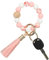 AOKSUNOVA Schlüsselanhänger Frauen Perlen Armband Schlüsselbund Schlüsselanhänger Boho Armreif Rosa