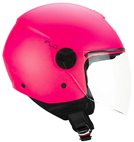 CGM Casco open face, 167A FLO MONO Rosa fluo opaco lunga, XS (53-54cm)