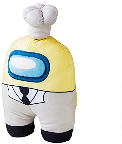 P.M.I. Among Us Plush Buddies Puppe | Gelber Crewmate mit Kochmütze – 20,3 cm – knuddelbar unter uns Plüsch-Sammlerstücke | spielbar unter uns Spielzeug | Kinderspielzeug – weiche Plüschtiere,