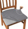 Granbest Jacquard Esszimmerstuhl Sitzbezüge Set von 6, High Stretch Esszimmerstuhl Slipcovers Anti-Staub Sitzschutz für Esszimmer, Küche (6er Set, Hellgrau)