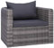 BaraSh Gartenstuhl mit Polster und Kissen Poly Rattan Grau Polyrattan Sessel Verstellbar Rattan Sessel Outdoor Gartensessel Wetterfest Outdoor BalkonstüHle