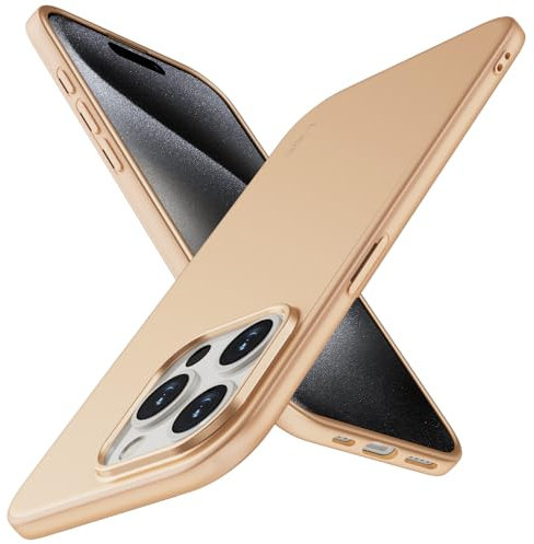 X-level für iPhone 15 Pro Hülle, [Guardian Serie] Soft Flex TPU Case Ultradünn Handyhülle Silikon Bumper Cover Schutz Tasche Schutzhülle Kompatibel mit iPhone 15 Pro - Gold