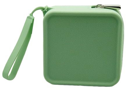 Wilitto Portamonete con cerniera design in silicone portatile quadrato portafoglio impermeabile facile da pulire borsa portaoggetti per casa viaggio, Verde, L