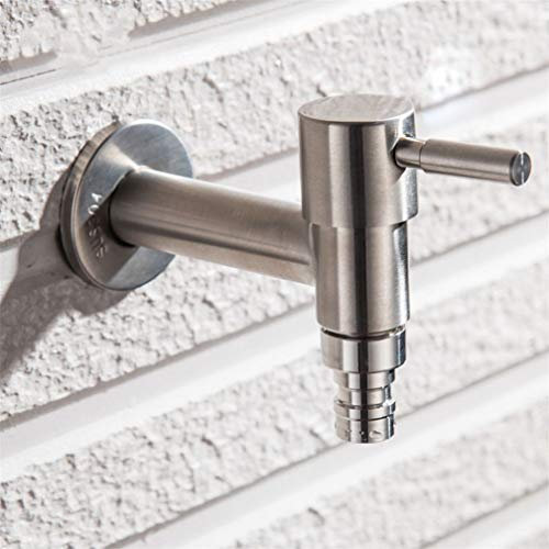 Rubinetti a parete Rubinetto da giardino ad apertura rapida in acciaio inossidabile 304 Rubinetto per acqua fredda Rubinetto per piscina con spazzolone Rubinetti per lavatrice Rubinetti per