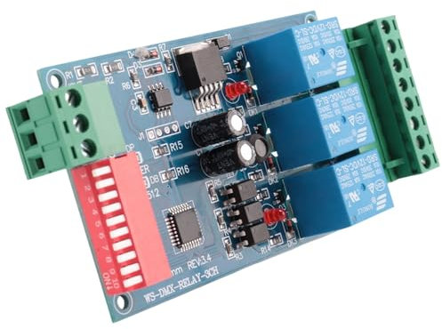 HUTSRAI USCITA RELE 3CH 512, Scheda Controller LED Dmx512, Decodificatore LED DMX512, Controller Interruttore Relè