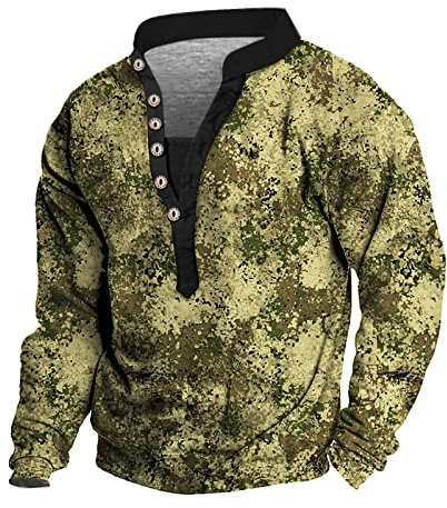 Pullover Oversize Tshirt Schwarz Herren Neopren Shirt Herren Trikot Herren Sport Tshirts Herren Trachtenhemd Herren Shirt Männer Fussball Shirt Herren (Green, XXL)