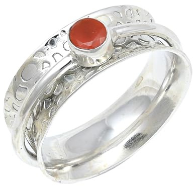 JEWELFORCE Edelstein Versilberter Bandring Männer und Frauen Geschenkartikel handgefertigter Schmuck JSR-152
