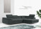 MKS MEBLE Ecksofa Grau Wohnzimmer - Wohnlandschaft - Schlafsofa mit Bettkasten - Ecksofa mit Schlaffunktion - Wohnzimmer L Couch - Polstersofa mit Bettkasten - Gustaw - Dunkelgrau - Rechts