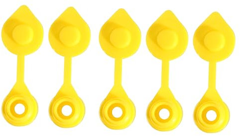 Gatuida 5pcs Yellow Fuel Tank Venting Oil Tank Nozzle Parts Caps Set for Fuel Canisters Compatible Oil Nozzle Suitable for Automotive and Equipment Maintenance