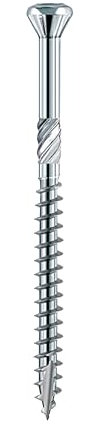 HSeasy Terra Inox TX 15 Terrassenbauschrauben 4 x 50 mm aus Edelstahl C1, 200 Stk. - Edelstahlschrauben zur Befestigung von Holzbodendielen, Mit Fräsrippen