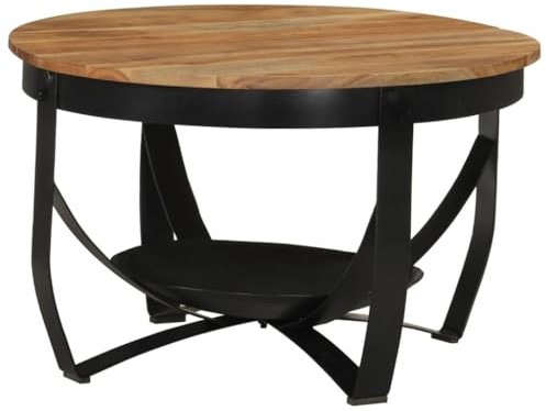 Tables-Accent Tables-Coffee Tables-Coffee Table 68x43cm Massivholz Akazie und Eisen