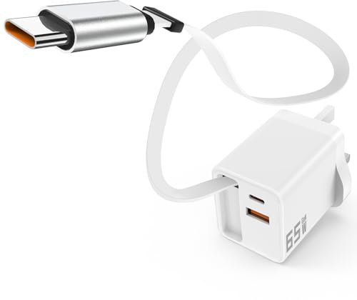 USB C Fast Charger with Retractable Cable,3 in 1 Fast Charging Plug and Type C Cable,USB Charger Plug Power Adaptor for Apple iPhone 16/15/14/13/12/11/Pro Max,iPad Air,Samsung Galaxy 24+/23/22 Ultra