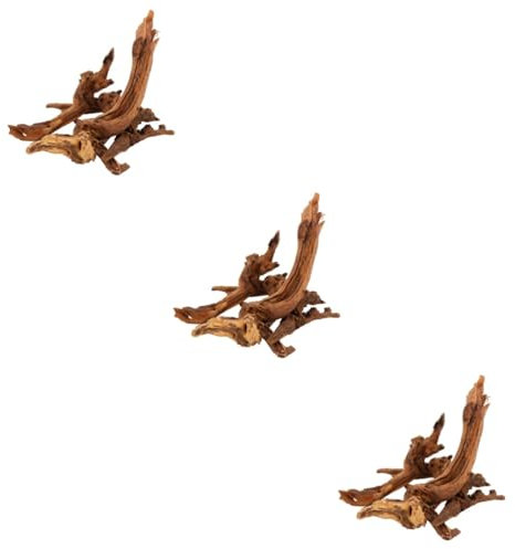 POPETPOP 3 Sätze Aquarium Sinkendes Holz Gefälscht Treibholz Für Aquarien Künstliches Moos Anlage Holzdeko Teakholz Dekoration Kunstpflanze Heimdekorationen Aquarium-Dekoration 3 Stück * 3