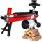 Electric Hydraulic Log Splitter, 2000W Power Motor, 4 T Wood Splitting Pressure, Log Length Up To 370mm, Precision Pump Gears, Copper Motor Windings, Durable Transport Wheels, for Firewood Splitting
