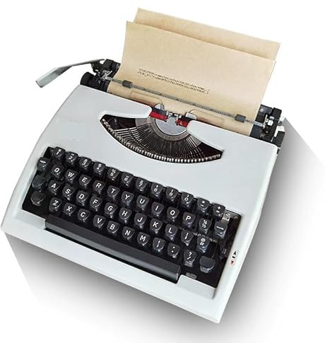 LSyySy Macchina da scrivere manuale portatile tradizionale Macchina da scrivere vintage classica retrò vecchia macchina da scrivere per scrittori Macchina da scrivere nostalgica durevole Processore di