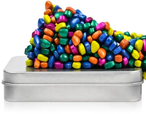 DARENYI 300g Magnetsteine,Bunt Magnetsteine Stresskiller Magnete,Bunte Mini-Magnete,Vielseitiger Stresskiller für Kreativität & ASMR,für Zuhause,Büro,Perfekte Geschenkidee(Fünf Farben)