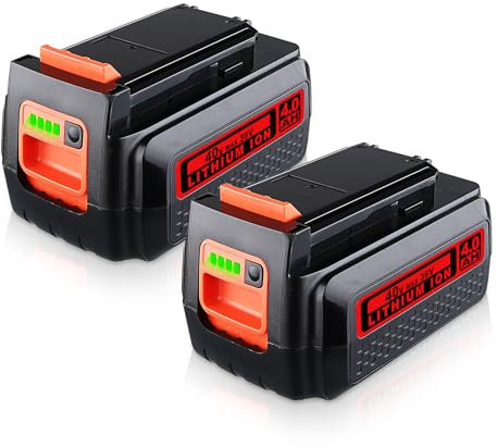 2 Stück LBXR36 4,0Ah Li-ion Ersatzakku für Black+Decker 36V Akku Kompatibel mit Black und Decker Akku 36V(40V MAX) LBX2040 LBXR2036 LBX36 BL20362 mit LED-Anzeige