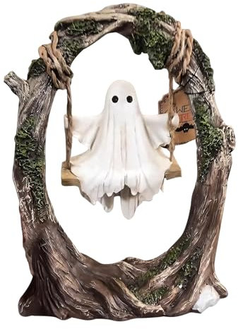 Swing Ghost Statue – Swing Ghost Decor für das Büro | Geister-Ornament für die Bibliothek | Kunstharz Statue Home Dekoration | Tischdekoration für Fenster und Tische