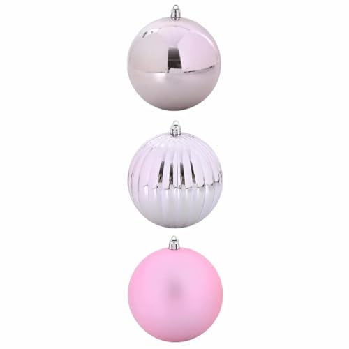 vidaXL Christmas Bauble Set 3 pcs Pink, Living Room Decor, Traditional Christmas Baubles, Modern Ornaments, Holiday Tree, Elegant Seasonal Decorations