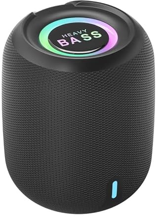 HEAVY BASS Altoparlante Bluetooth, altoparlante portatile con radio FM, 8 W, suono forte e bassi profondi, accoppiamento TWS, supporto scheda TF/USB/AUX, altoparlanti Bluetooth wireless per casa