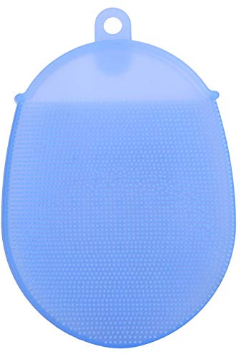 Brosse à vaisselle en Silicone, nettoyage du corps du bain, cuisine, salle de bains, outils de nettoyage (Bleue)