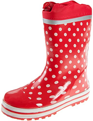 Playshoes Stivali di Gomma Unisex - Bambini e ragazzi, Rosso (Punti Rossi), 28/29 EU